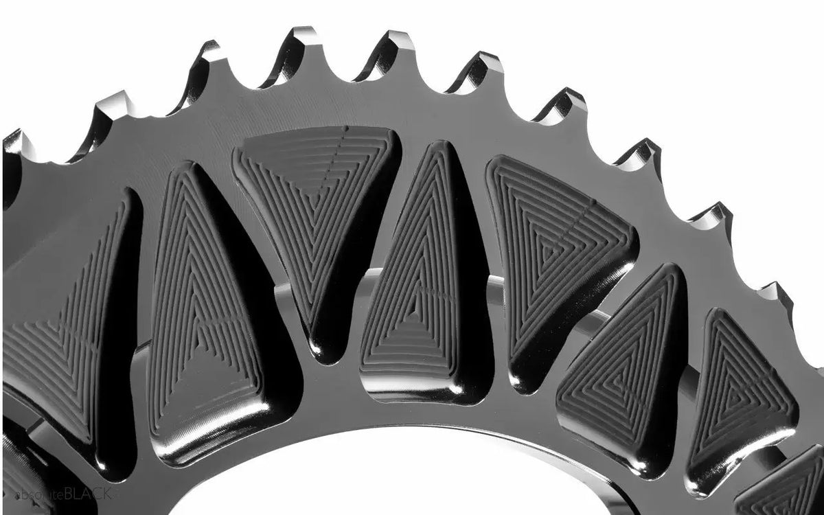 absoluteBLACK Oval Premium Campagnolo 4 Bolt CR - 11 & 12 Compatible - 39T
