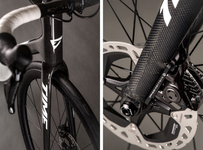 TIME Alpe D'Huez Disc Road Frameset Gloss V21 Carbon/White