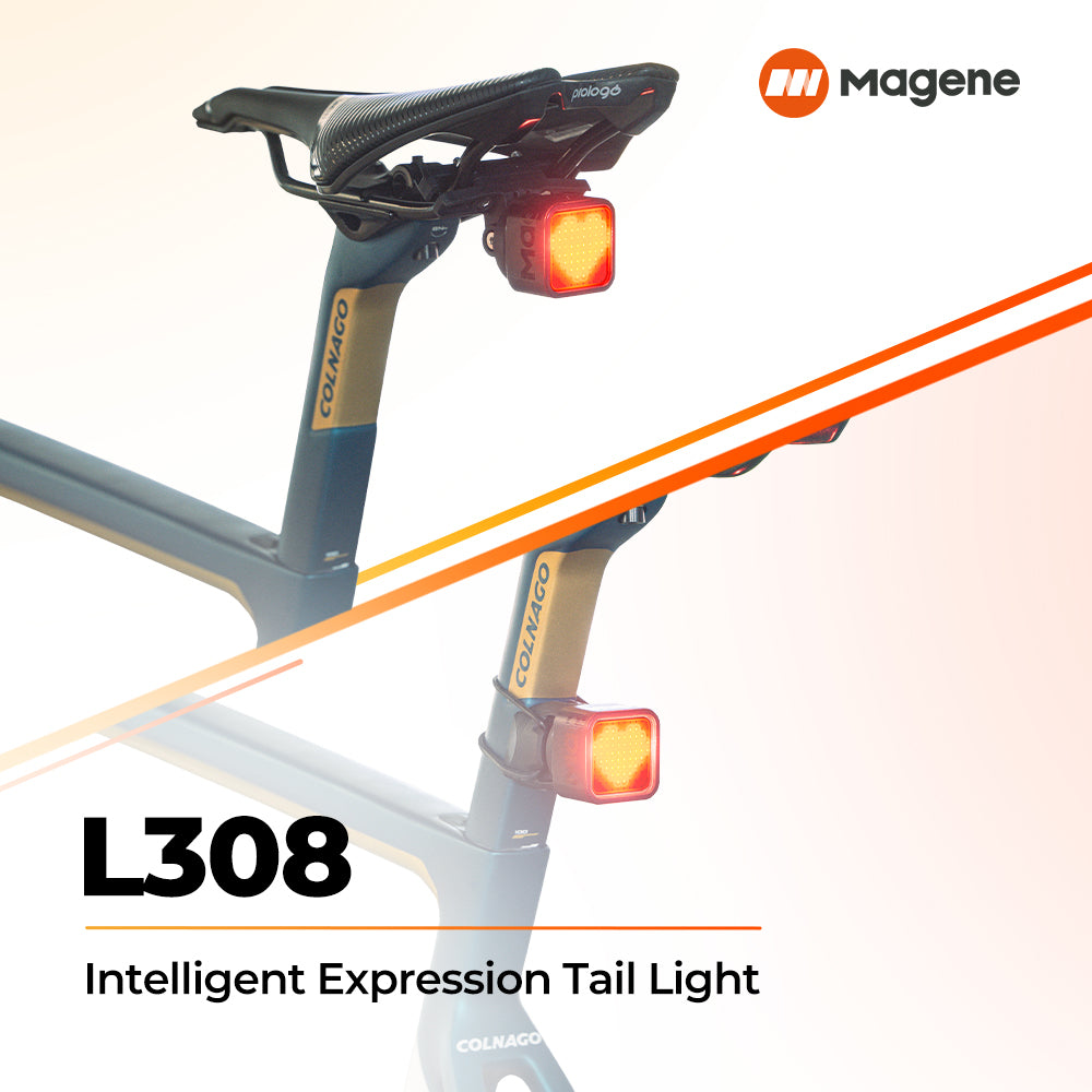Magene L308 Intelligent Expression Tail Light (inc. Seat Post Mount)