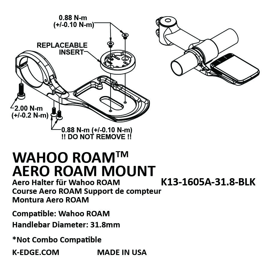 K-Edge AERO Mount for Wahoo ROAM