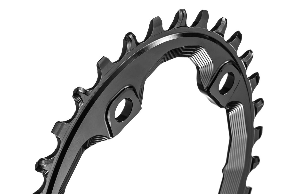 absoluteBLACK Oval Premium Shimano XT M8000/MT700 Asymmetrical Narrow Wide Chainring for HG+ 12spd