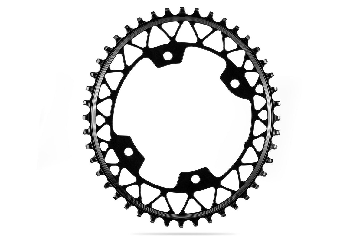 absoluteBLACK Oval Premium Shimano Gravel R9100/9000/8000/6800 1X 110BCD 4 Hole Narrow Wide Chainring