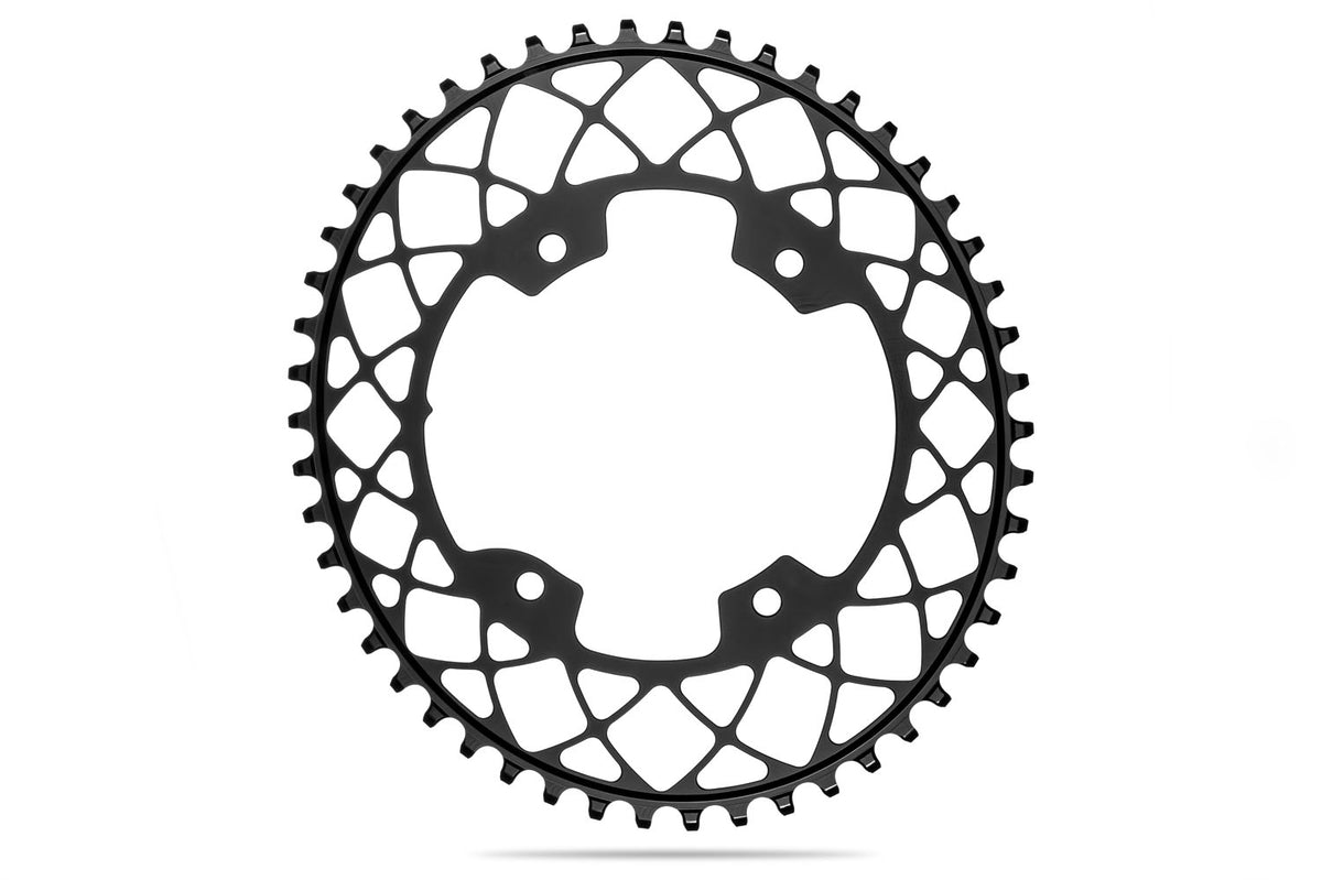 absoluteBLACK Oval Premium Shimano Gravel R9100/9000/8000/6800 1X 110BCD 4 Hole Narrow Wide Chainring