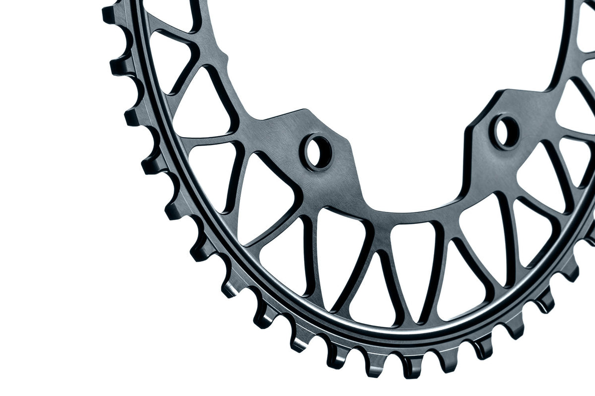absoluteBLACK Oval Premium Shimano Gravel 1X 110BCD 5 Hole Narrow Wide Chainring