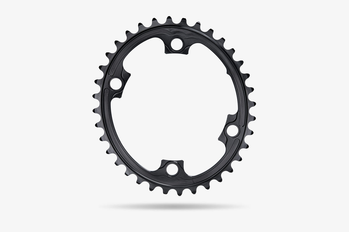absoluteBLACK Oval Premium Shimano R9000/6800/5800 110BCD 4 Hole 2X Chainring