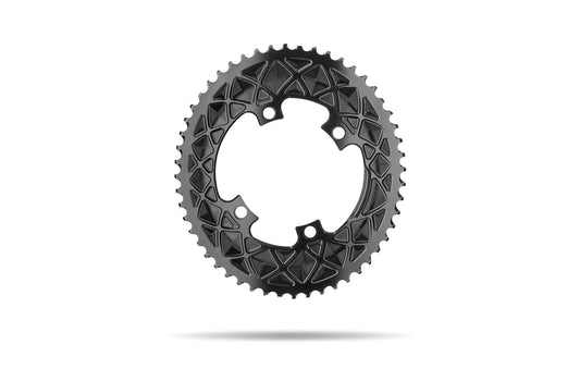 absoluteBLACK Oval Premium Shimano R9000/6800/5800 110BCD 4 Hole 2X Chainring