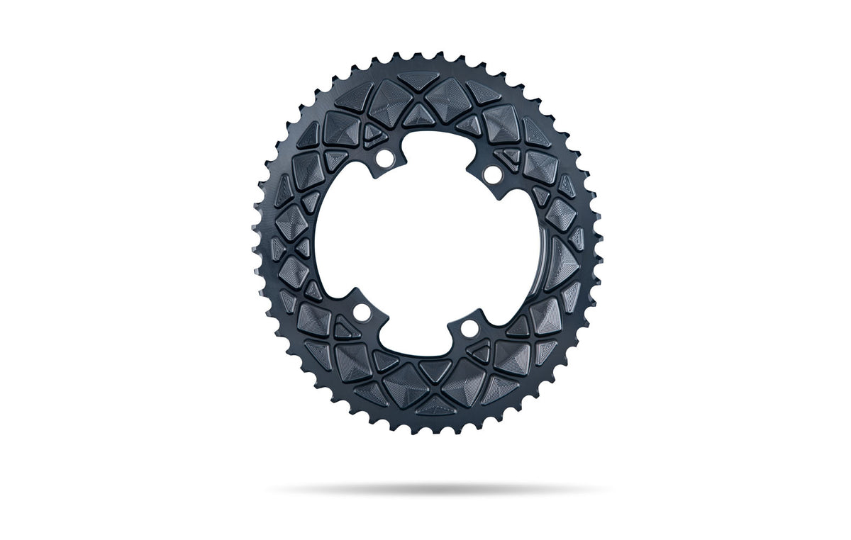 absoluteBLACK Oval Premium Shimano R9000/6800/5800 110BCD 4 Hole 2X Chainring