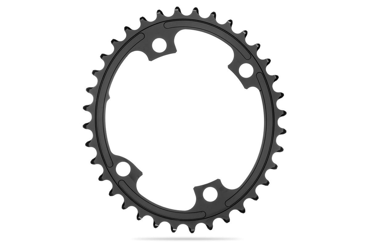 absoluteBLACK Oval Premium Shimano R9100/8000 110BCD 4 Hole 2X Chainring