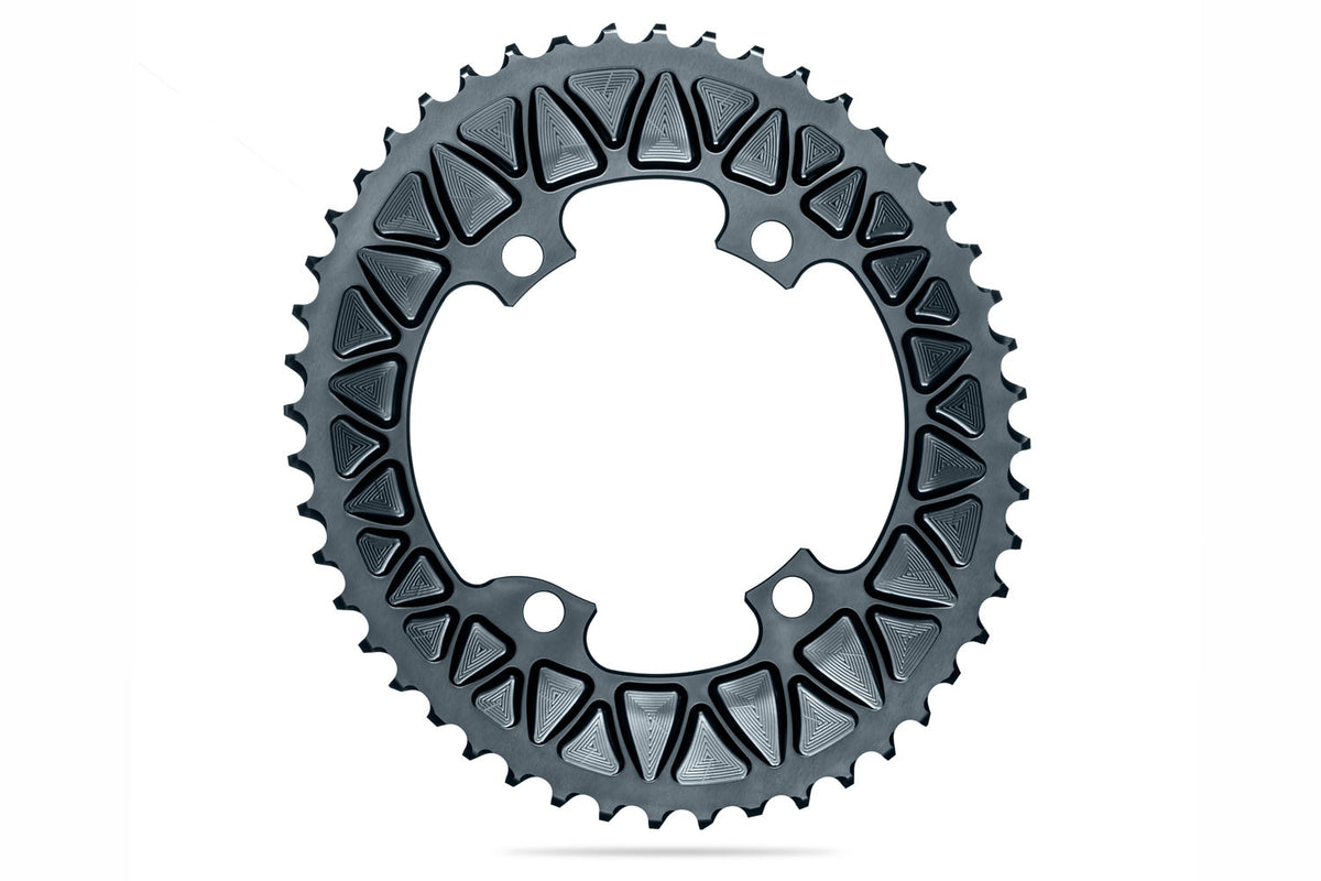 absoluteBLACK Oval Premium Shimano R9100/9000/8000/6800 110BCD 4 Hole 2X Sub Compact Chainring