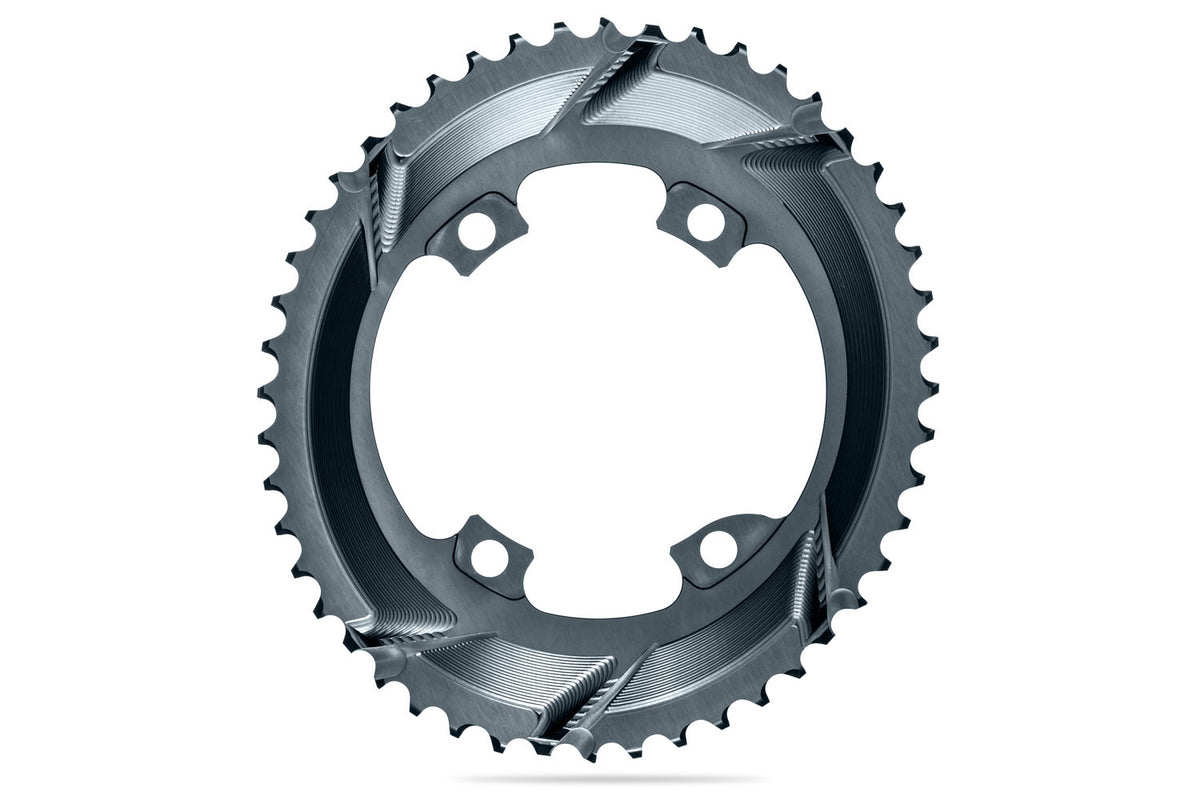 absoluteBLACK Oval Premium Shimano R9100/9000/8000/6800 110BCD 4 Hole 2X Sub Compact Chainring