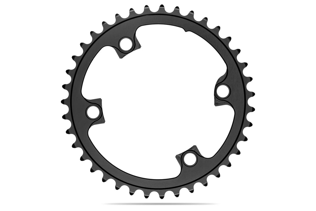 absoluteBLACK Round Premium Shimano R9100/8000 110BCD 4 Hole 2X Chainring