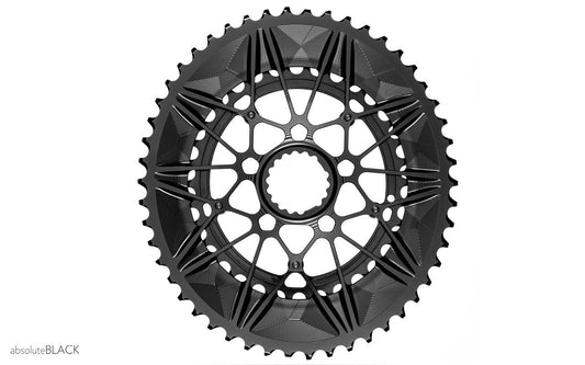 absoluteBLACK Oval Premium 2X for Cannondale Road Spidering - 50/34T