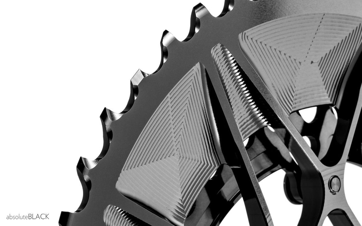 absoluteBLACK Oval Premium 2X for Cannondale Road Spidering - 50/34T