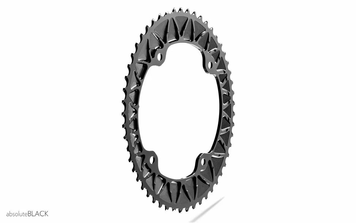 absoluteBLACK Oval Premium Campagnolo 4 Bolt CR - 11 & 12 Compatible - 39T