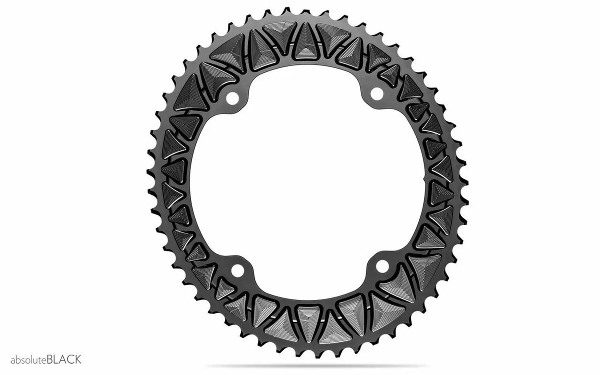 absoluteBLACK Oval Premium Campagnolo 4 Bolt CR - 11 & 12 Compatible - 39T