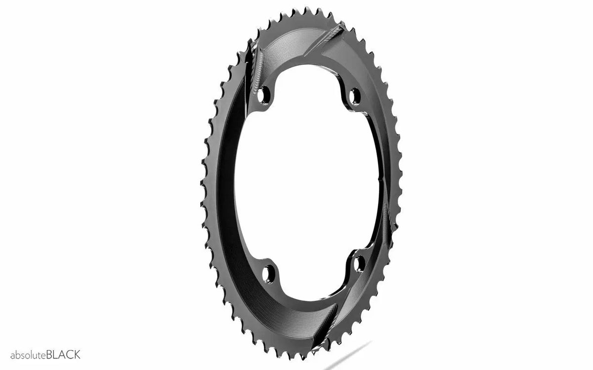 absoluteBLACK Oval Premium Campagnolo 4 Bolt CR - 11 & 12 Compatible - 39T