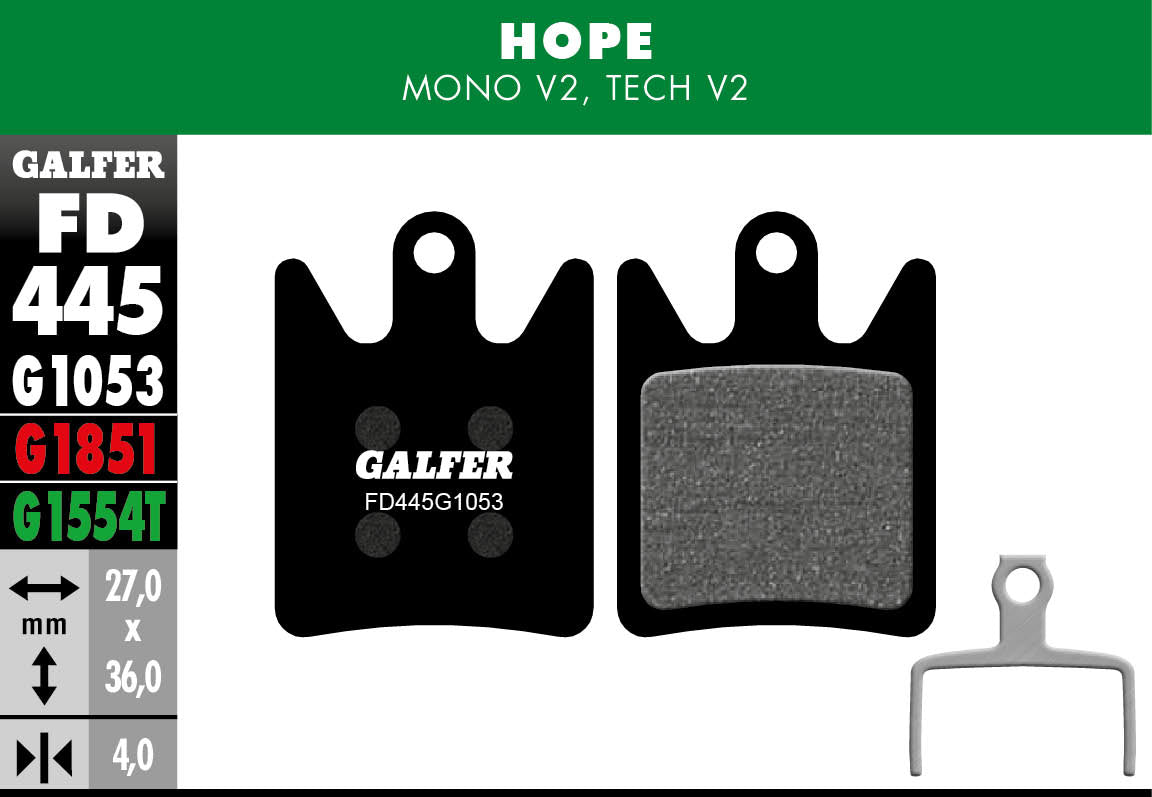 Galfer FD445 Disc Brake Pads - Hope Mono / Tech V2