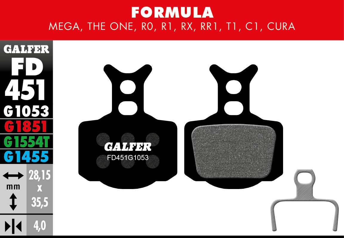 Galfer FD451 Disc Brake Pads - Formula R1 / RX / The One / Mega