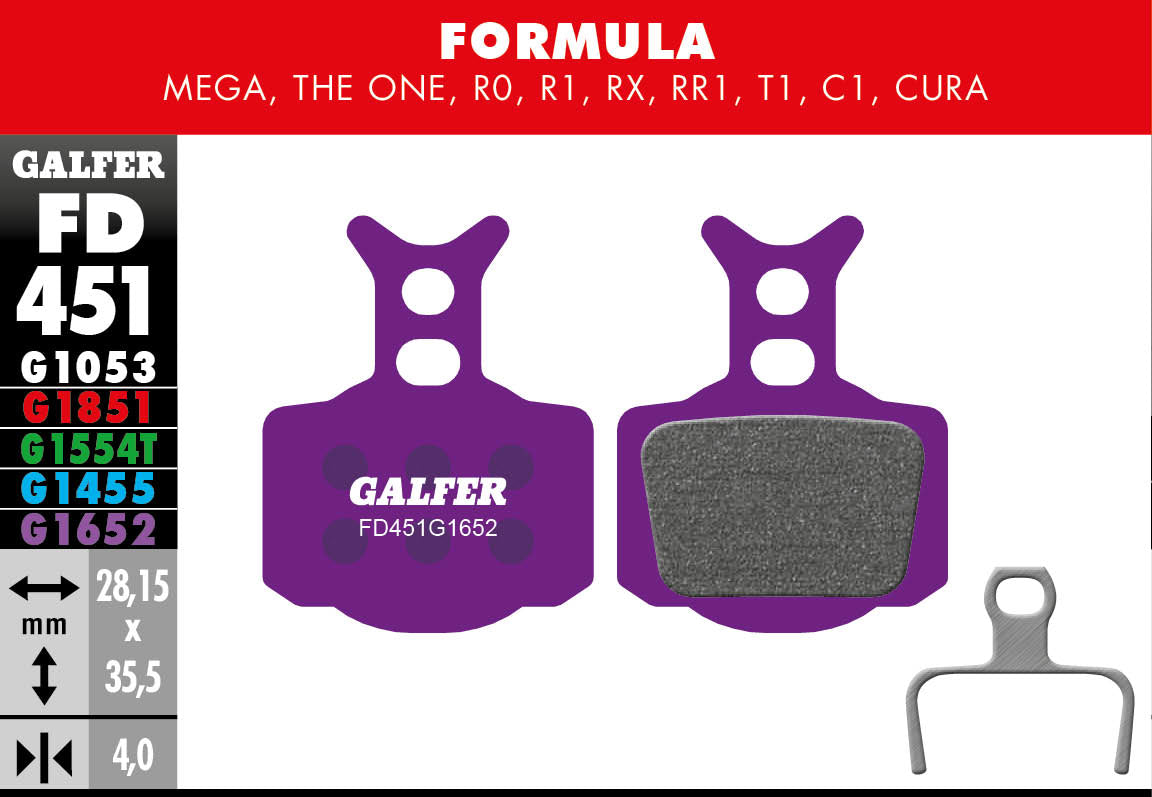 Galfer FD451 Disc Brake Pads - Formula R1 / RX / The One / Mega