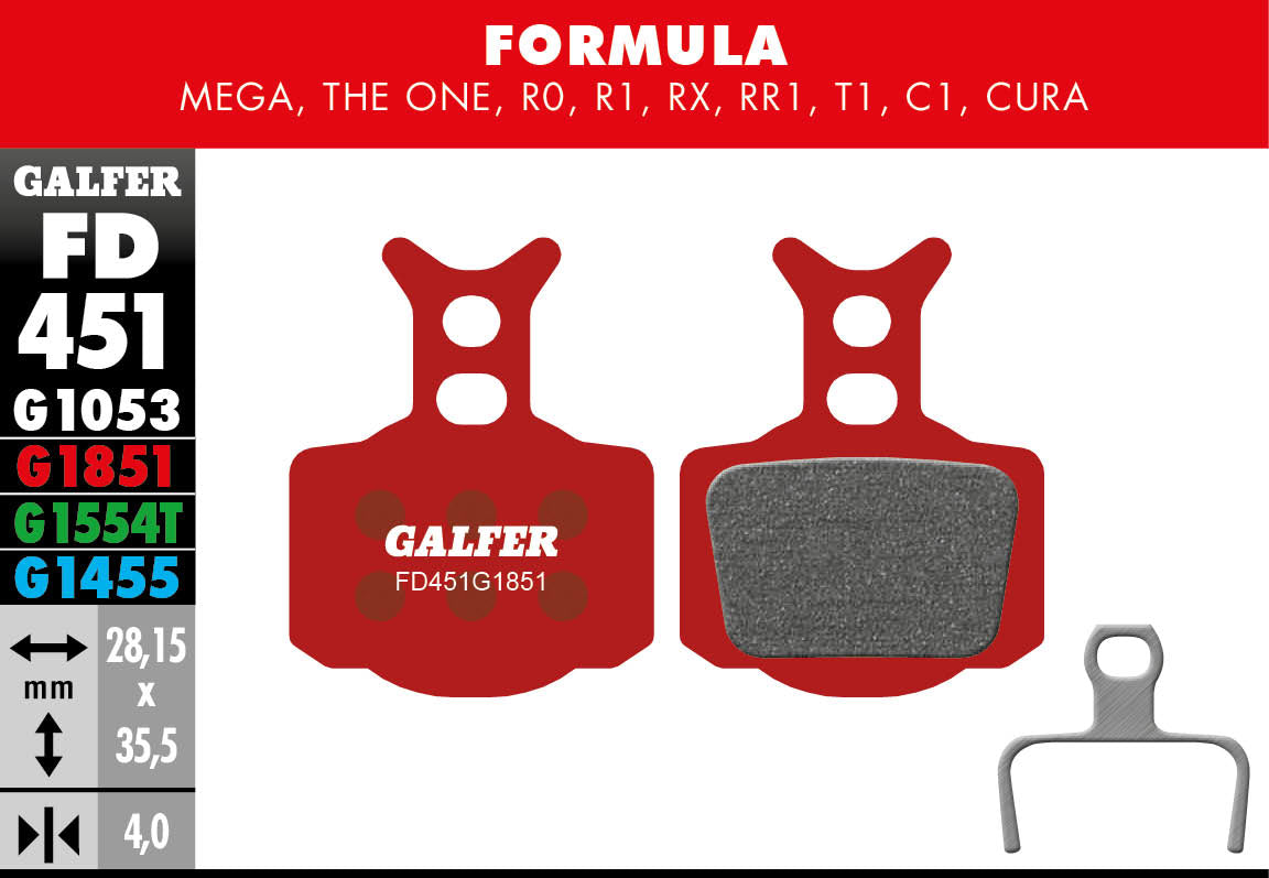 Galfer FD451 Disc Brake Pads - Formula R1 / RX / The One / Mega