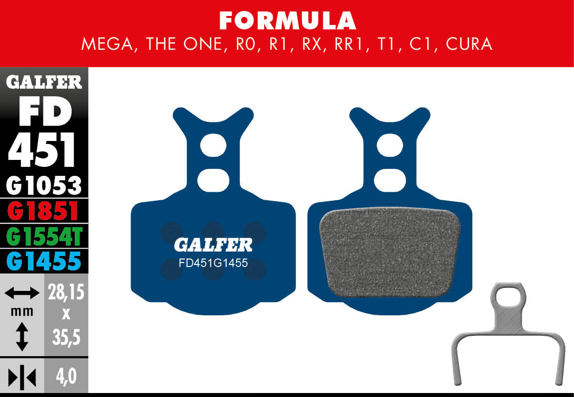 Galfer FD451 Disc Brake Pads - Formula R1 / RX / The One / Mega