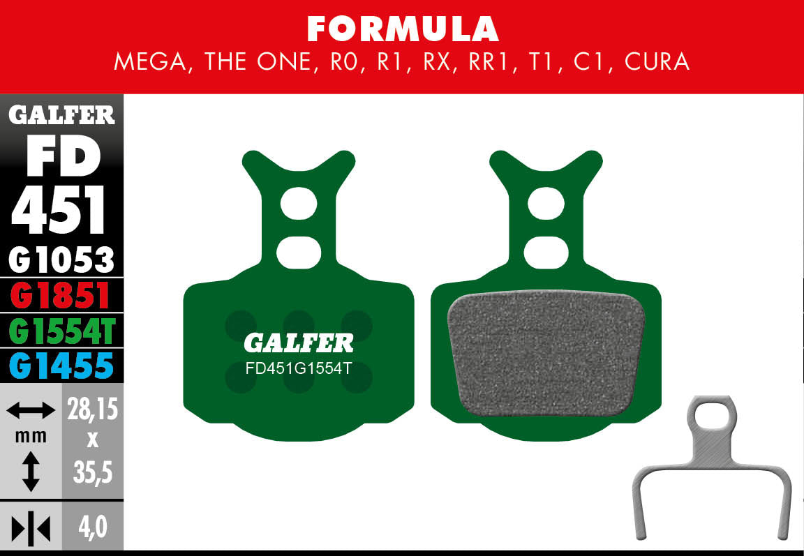 Galfer FD451 Disc Brake Pads - Formula R1 / RX / The One / Mega