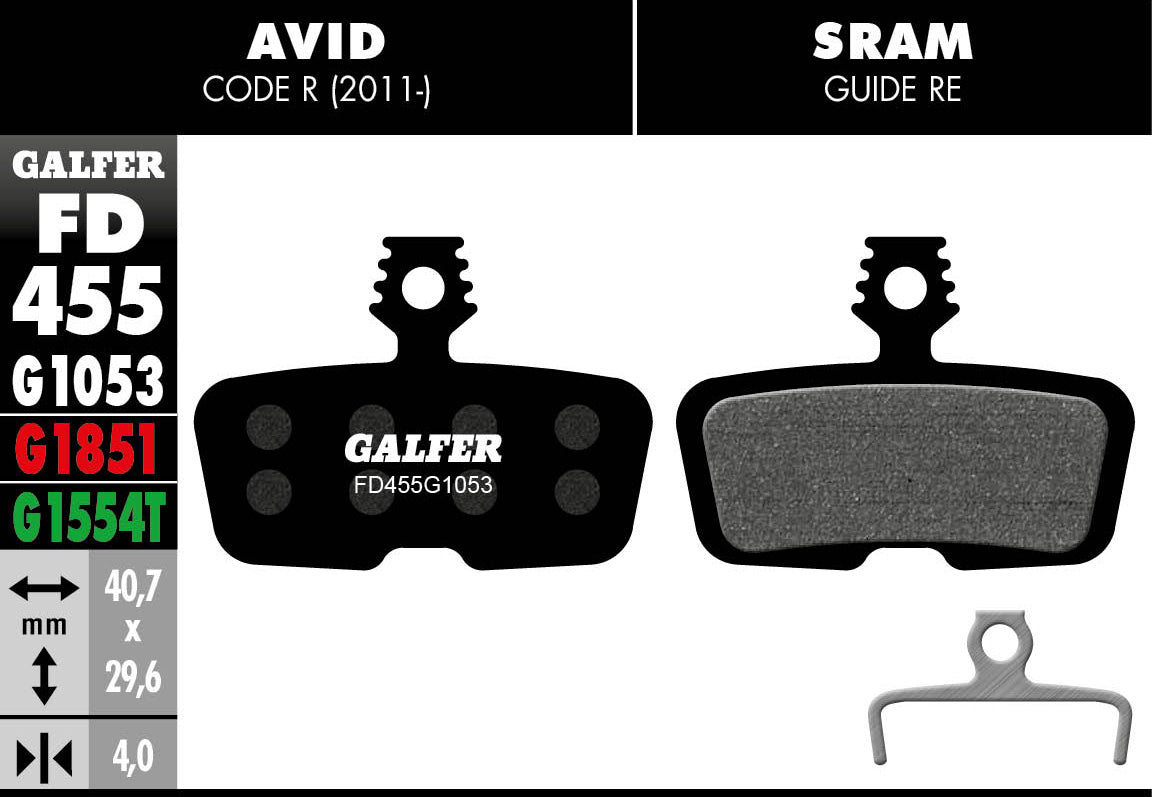 Galfer FD455 Disc Brake Pads - SRAM Motive / Code / Guide RE