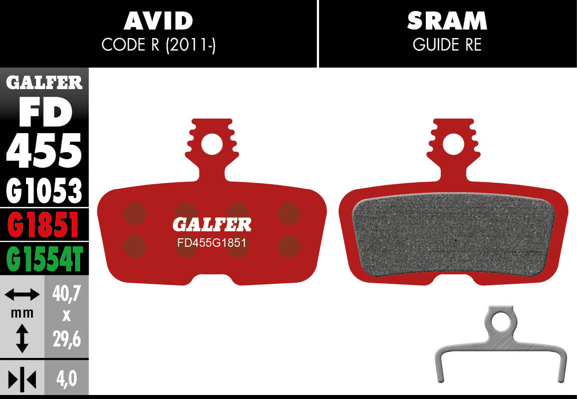 Galfer FD455 Disc Brake Pads - SRAM Motive / Code / Guide RE