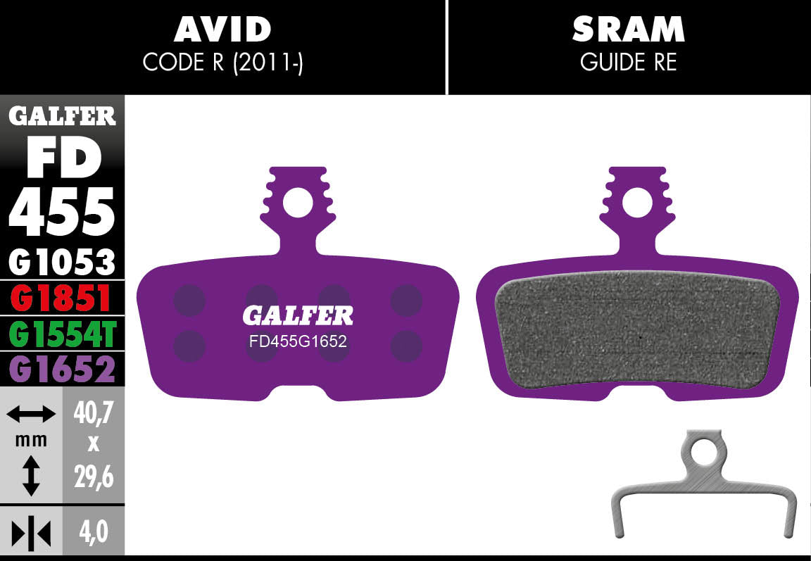 Galfer FD455 Disc Brake Pads - SRAM Motive / Code / Guide RE