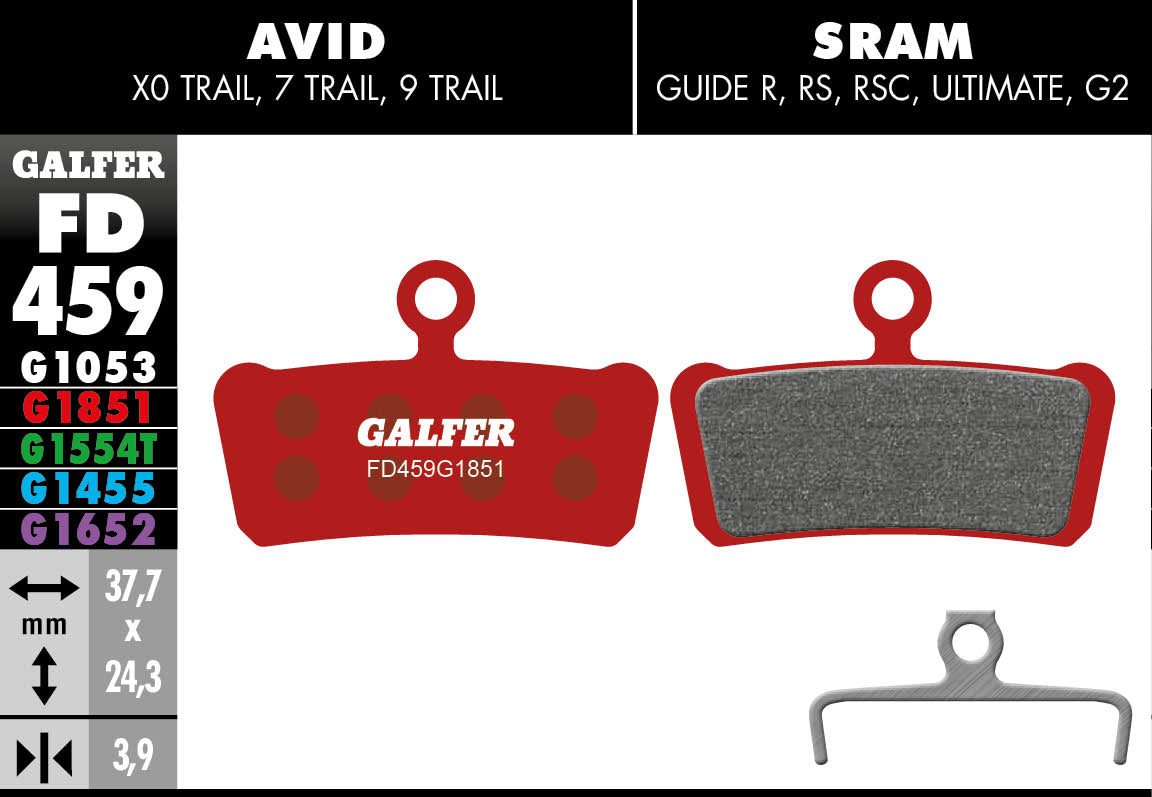 Galfer FD459 Disc Brake Pads - SRAM Guide / Avid Trail