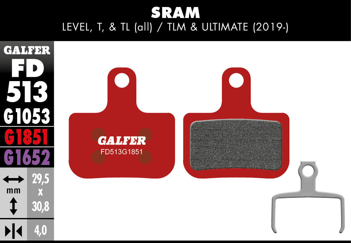 Galfer FD513 Disc Brake Pads - SRAM Level / Force AXS (2019+)