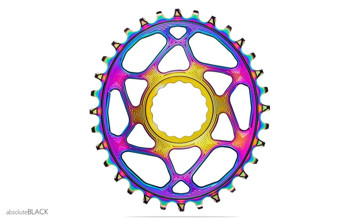 absoluteBLACK Oval Premium Race Face Cinch DM Boost (148) Narrow Wide Chainring - 3mm Offset - PVD Coating