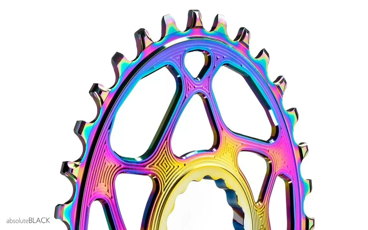 absoluteBLACK Oval Premium Race Face Cinch DM Boost (148) Narrow Wide Chainring - 3mm Offset - PVD Coating