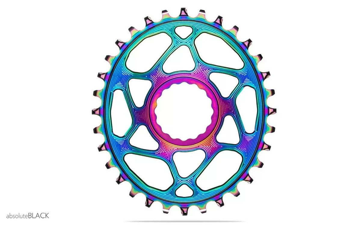 absoluteBLACK Oval Premium Race Face Cinch DM Boost (148) Narrow Wide Chainring - 3mm Offset - PVD Coating
