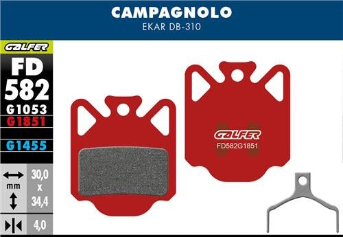 Galfer FD582 Disc Brake Pads - Campagnolo DB-310 / DB-410