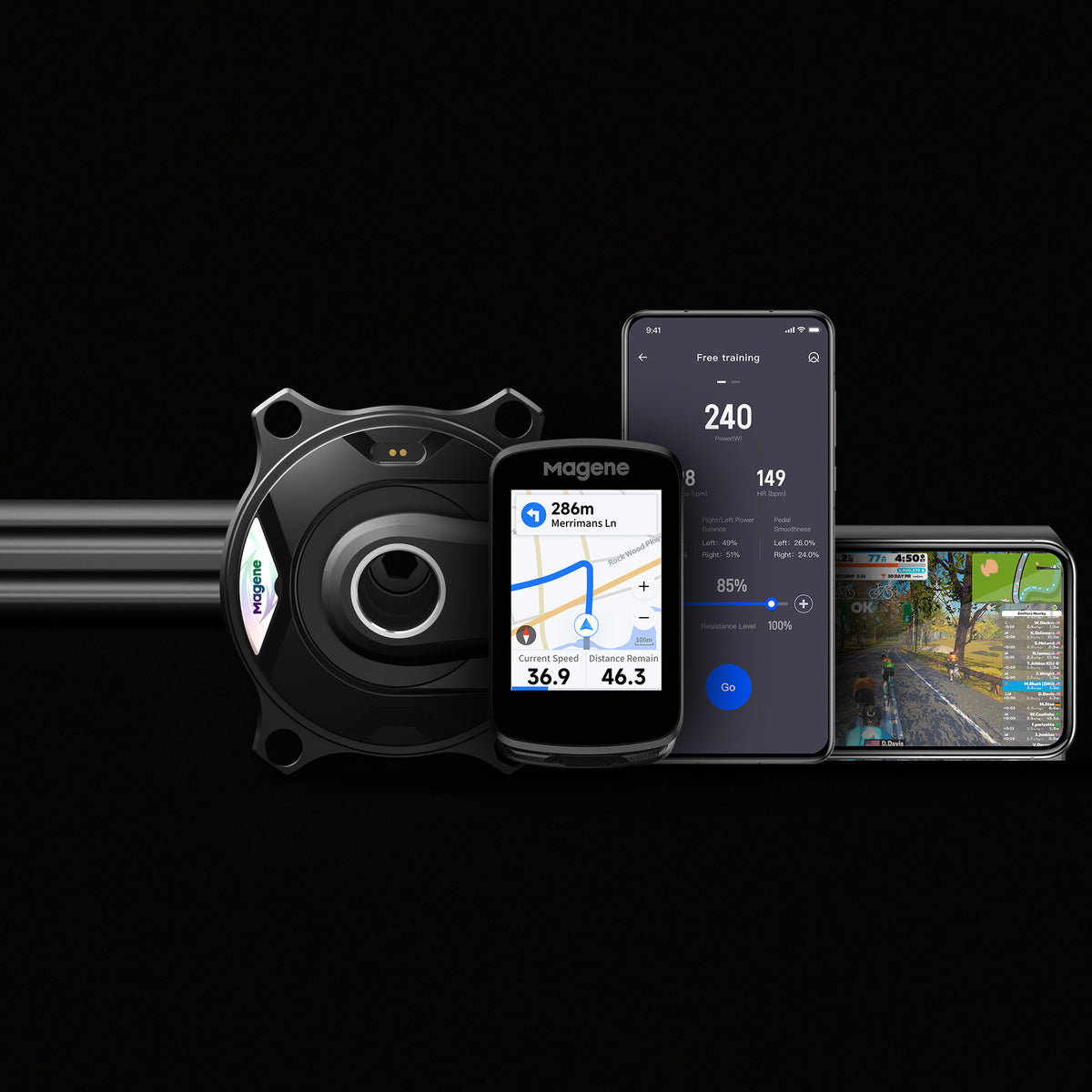 Magene PES P515 Power Meter Crankset (inc. 24mm Spindle)