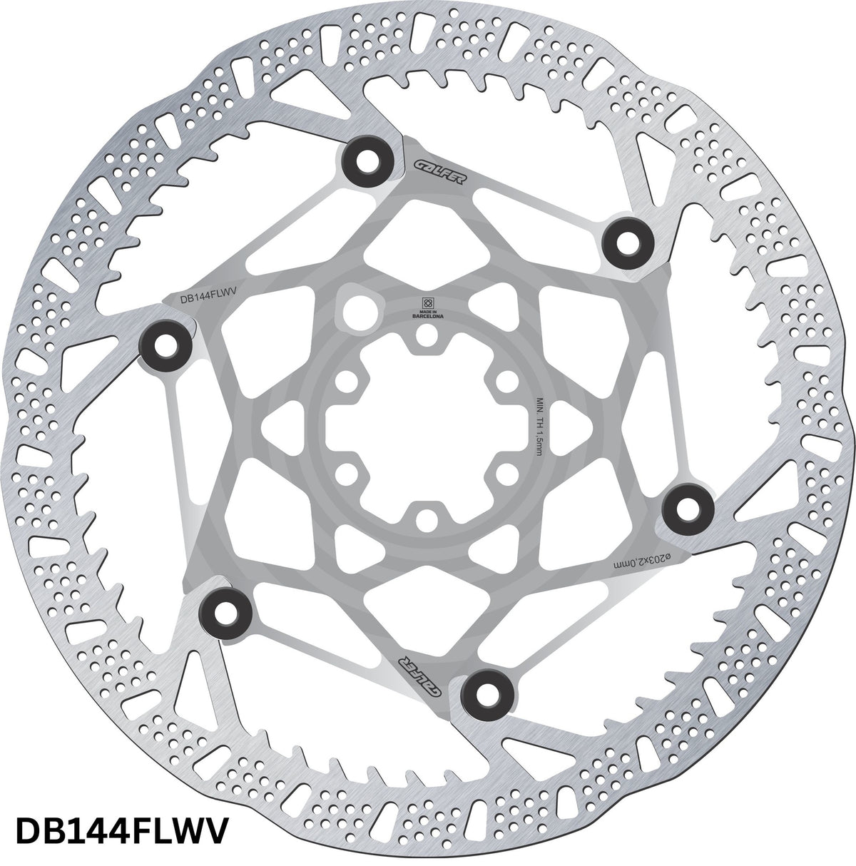 Galfer Disc Shark EVO 6-Bolt Rotor 2.0mm