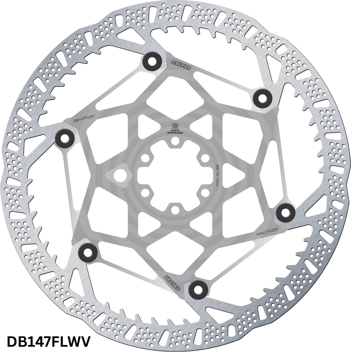 Galfer Disc Shark EVO 6-Bolt Rotor 2.0mm