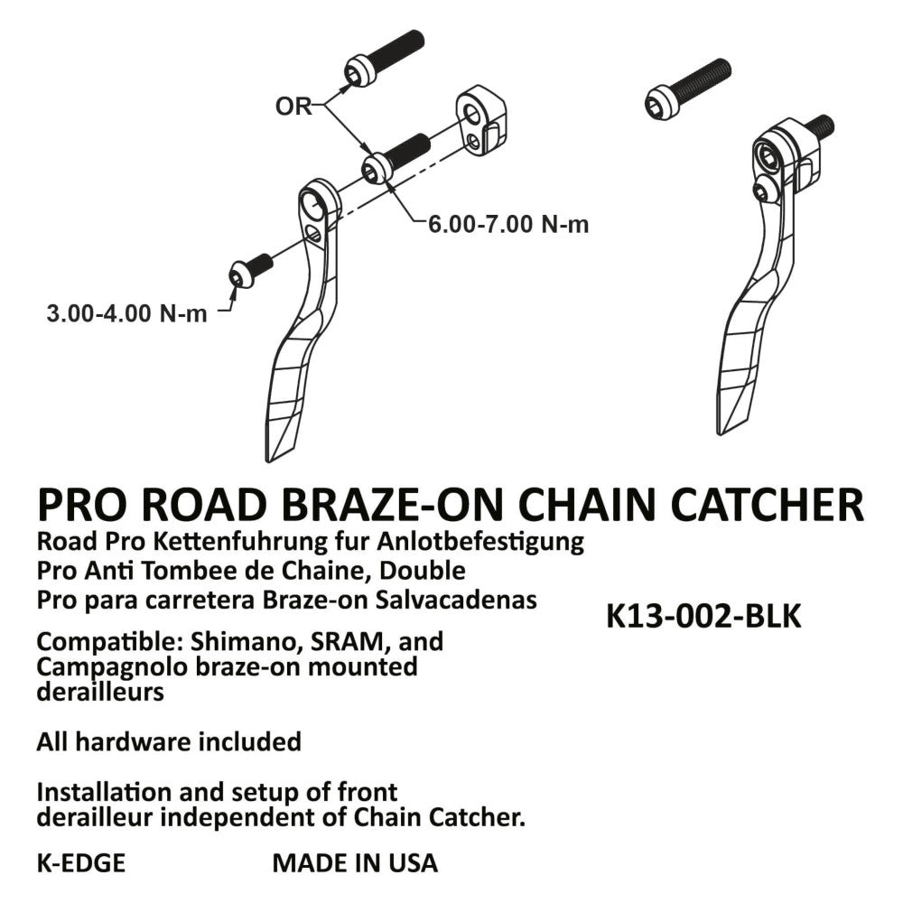K-Edge Braze-On Road PRO Chain Catcher