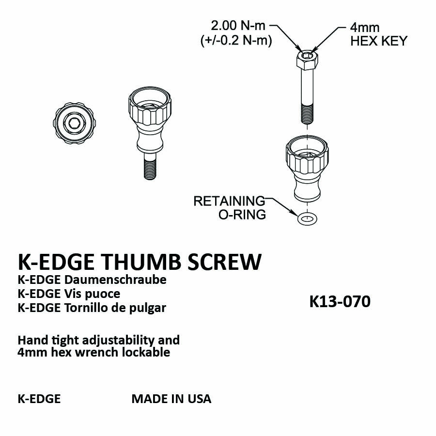 K-Edge GO BIG Thumb Screw
