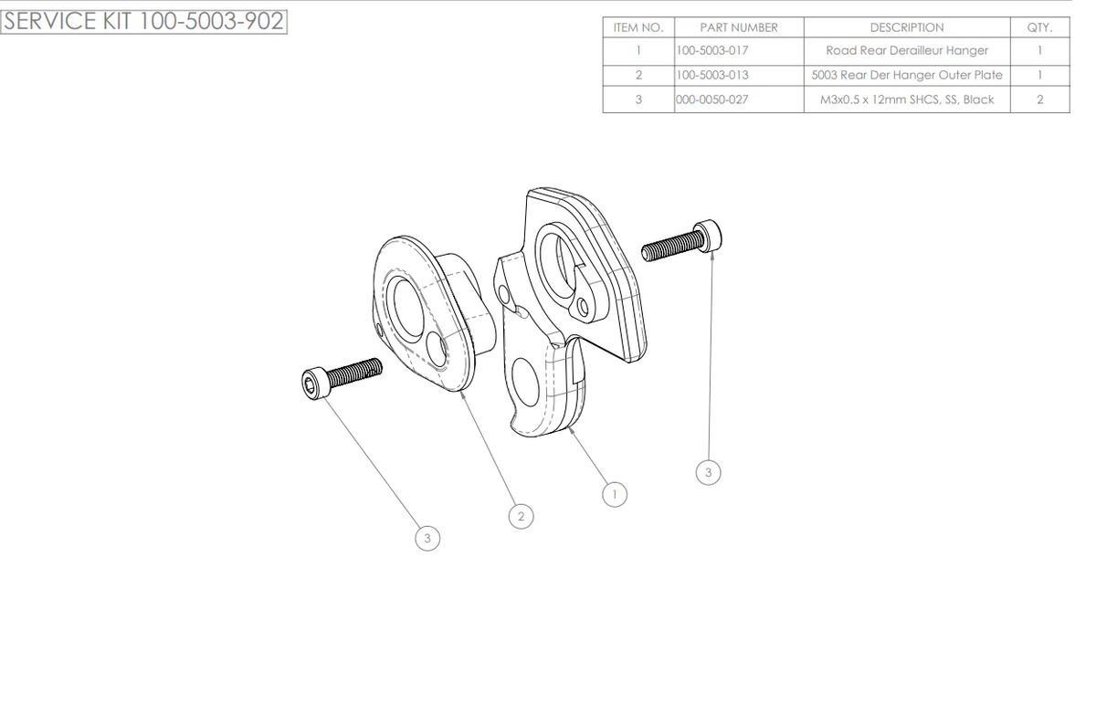 ENVE Road Derailleur Hanger Kit - Melee