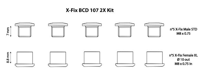 Carbon-Ti X-Fix Chainring Bolts